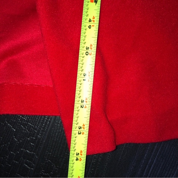 Vintage Vanity Fair Womens Red‎ Velour Belted Tie Waist Robe Long Sleeve Size 14 - Picture 6 of 16
